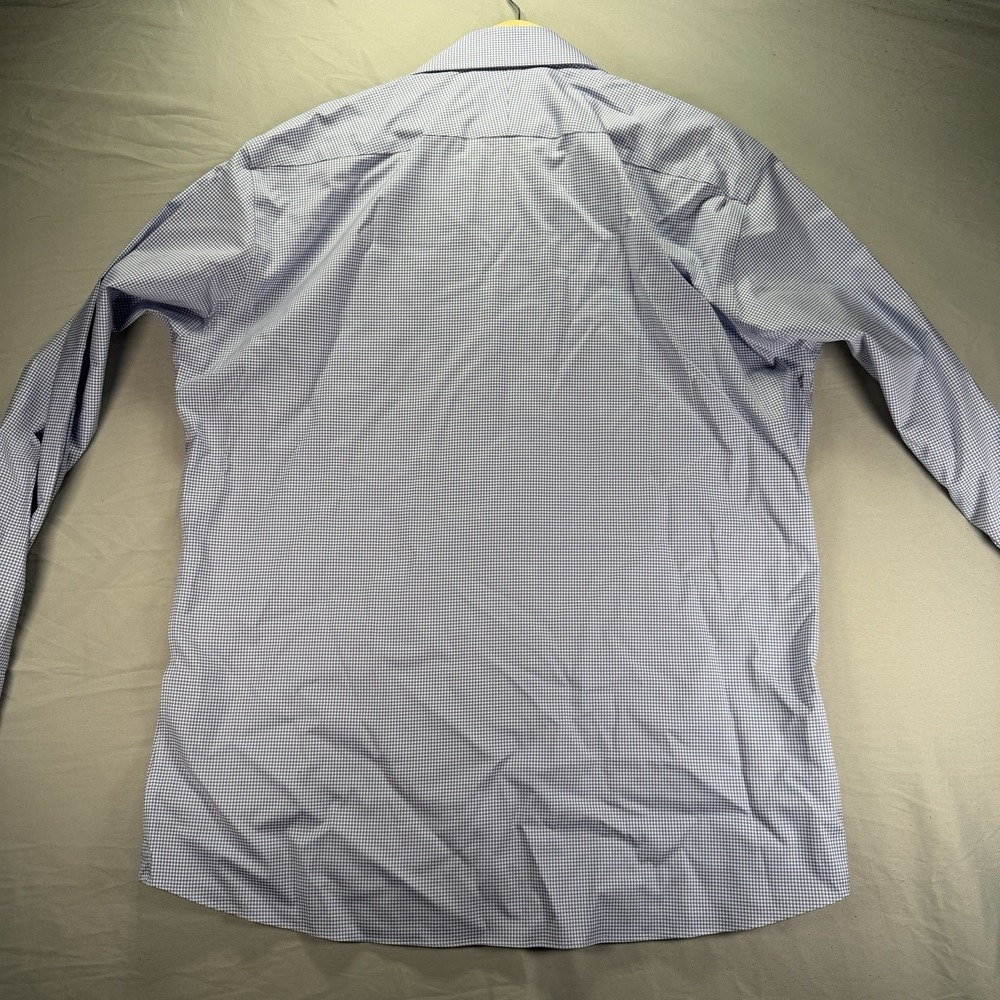 Proper Cloth Button Up Shirt Mens XL Blue Check Long Sleeve Non Iron Picnic - Picture 2 of 9